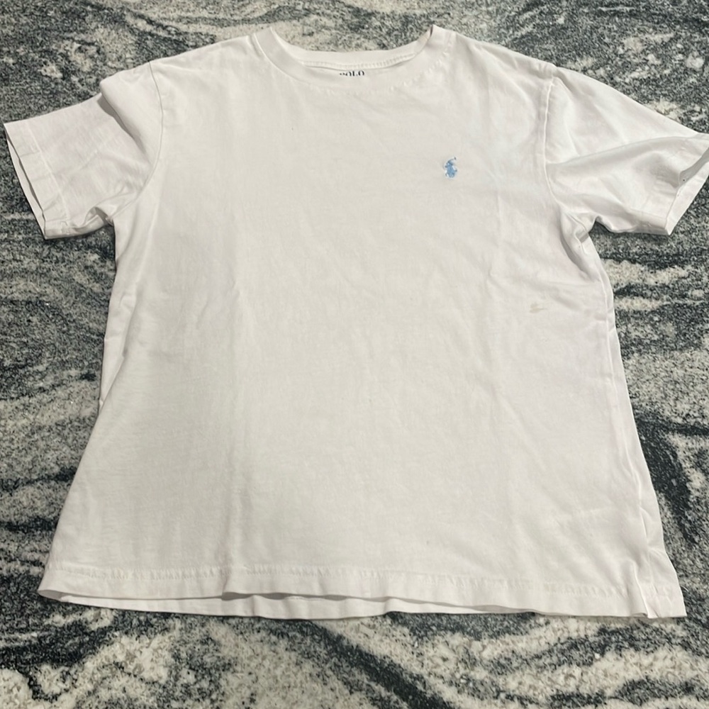 Youth Size M (10-12) Polo Tee Shirt White